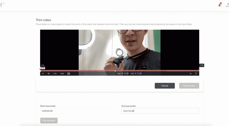 How to trim video gif