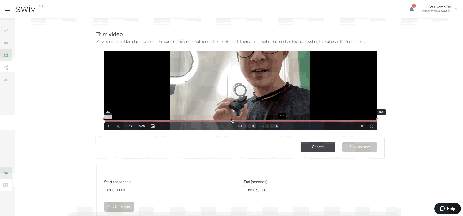 How to trim video gif