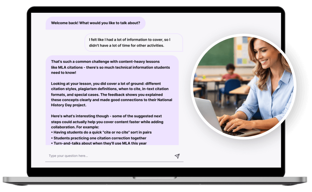 Chat with M2 feature on a laptop