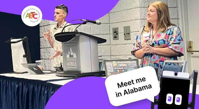 alabama educators Andrea Taylor and Chaz McGhee present M2 at the 2025 Alabama Educational Technology Conference