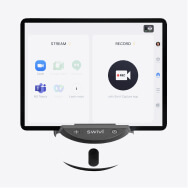 Swivl Robot with tablet screen.
