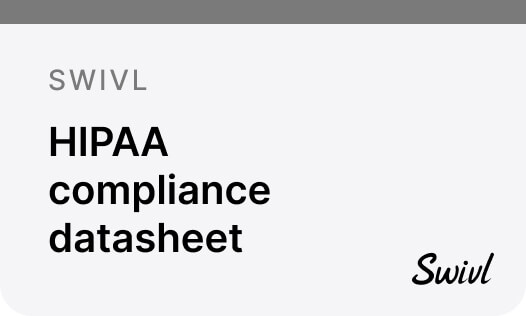 HIPAA compliance datasheet Swivl