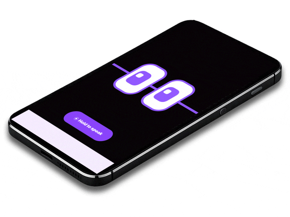 Mobile device showing the M2talk real-time participation meter.