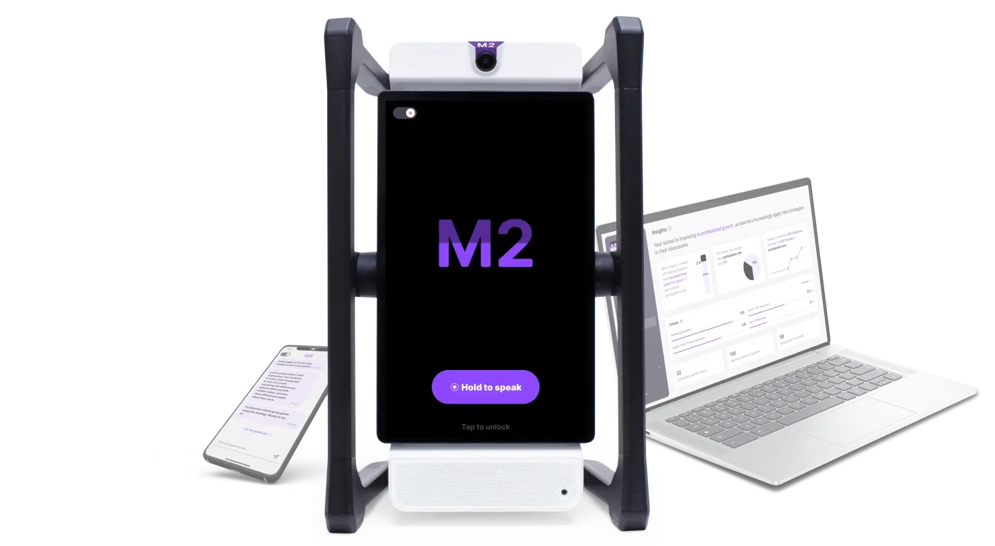 M2 device with laptop and mobile