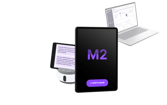 m2 on robot and laptop