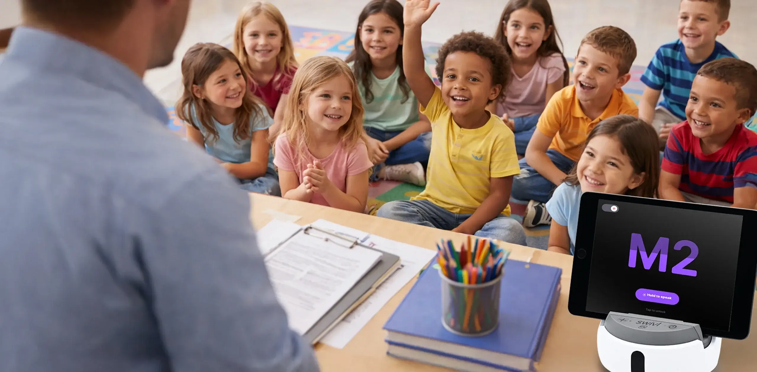 kids in class using M2